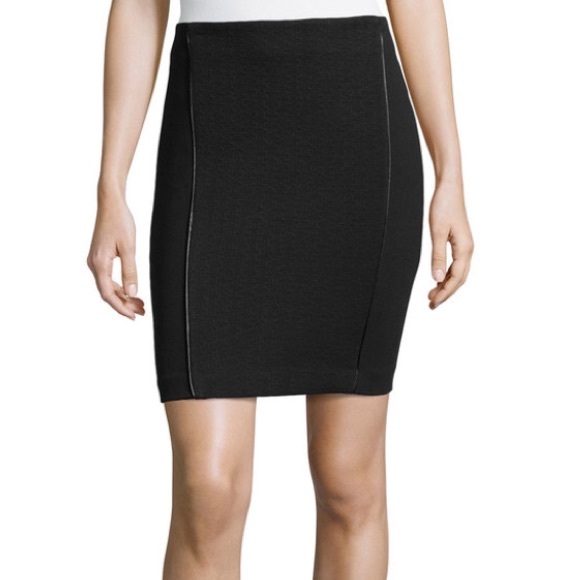 Laundry by Shelli Segal Mixed Panel Fabric Skirt 2 - Picture 2 of 8